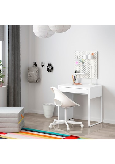 Mıcke Çalışma Masası, Beyaz Renk Meridyendukkan 73x50 Cm Çekmeceli Model