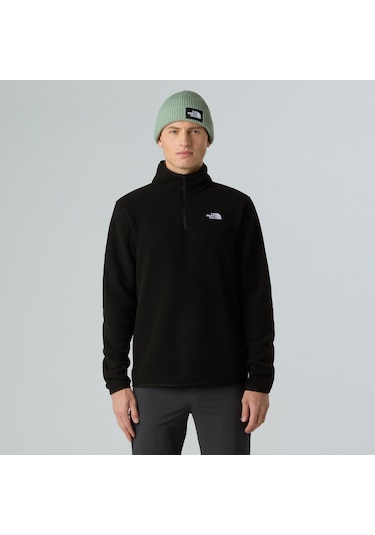 The North Face M Glacier Fleece 1/4 Zip Jacket Erkek Polar-30541 Siyah