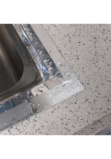 Lavabo Su Geçirmez Etiket Anti-kalıp Bant Tezgah Üstü Tuvalet Boşluğu Isı Yalıtımı Alüminyum Folyo Bant 5cm&5m&0.1mm