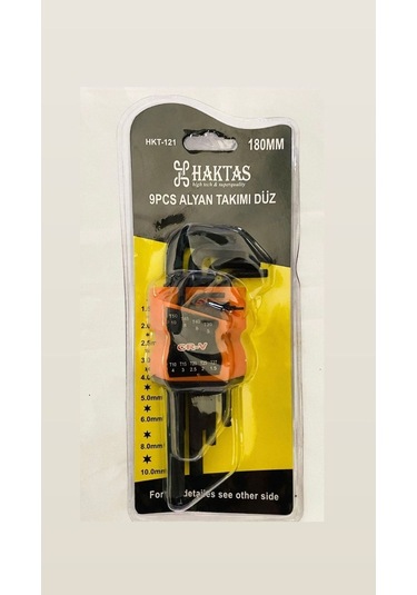 Düz Alyan Anahtar Takımı 9 Parça 180mm