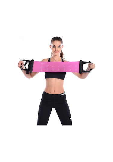 Jian Fan Yeni Lateks Yoga Ralli Kemeri Fiziki Ekipmanlar Açık Pembe