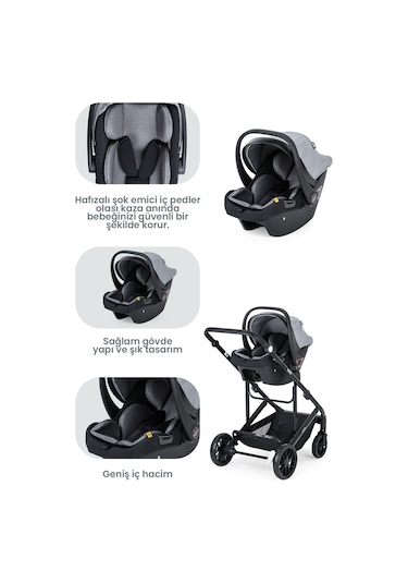 Kanz Echo Travel Sistem Bebek Arabası Gri