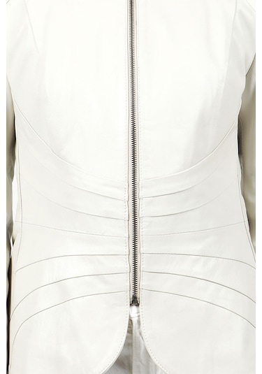 Dericlub Yb-2157 Gerçek Deri Kadın Mont Bej