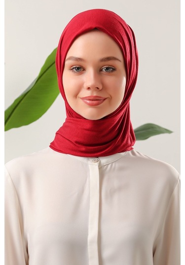 Melodi Scarf Tesettür Penye Şal Bordo Bordo