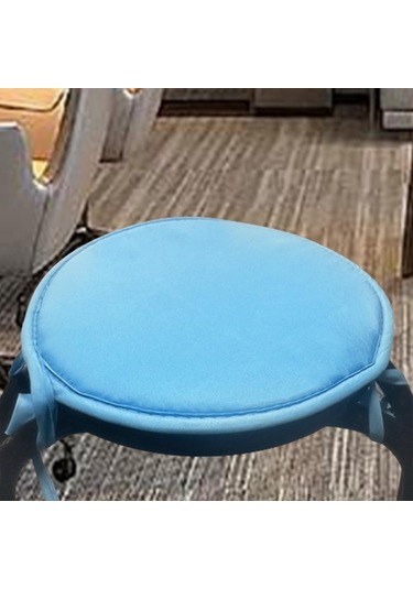Suntek Yuvarlak Sandalye Yastık Zemin Pouf Mat Pedi Çay Mavi-30-cm Mavi 30 Cm