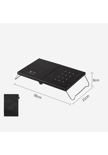 Dolıty Mini Kamp Masası Çok Amaçlı Yan Masa Açık Hava Siyah Siyah Çok Renkli