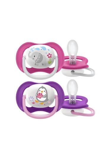 Philips Avent Scf080/08 Ultra Air Silikon Emzik 6-18 Ay Kız-7937 Çok Renkli