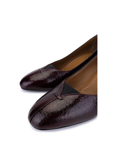 Tamer Tanca Kadın Hakiki Deri Bordo Klasik Ayakkabı 1135 06101 Bn Ayk Sk25-26 Bordo Bordo