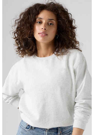 Levi's Oversize Basic Yuvarlak Yaka Gri Kadın Sweatshirt - A5942-0006 Gri