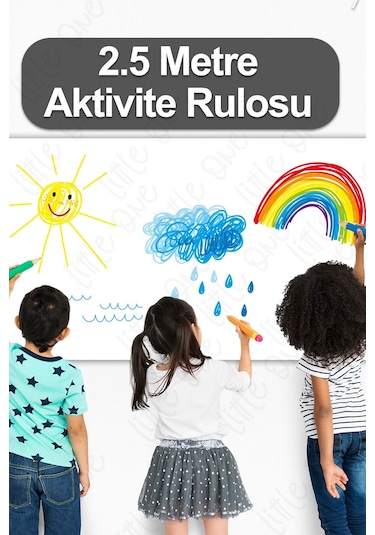 Melolisa 62cm X 2.5 Mt Aktivite Rulo Boyama Kağıdı - Bebek, Çocuk, Kreş, Anaokulu Için Boya Ve Çizim Rulosu
