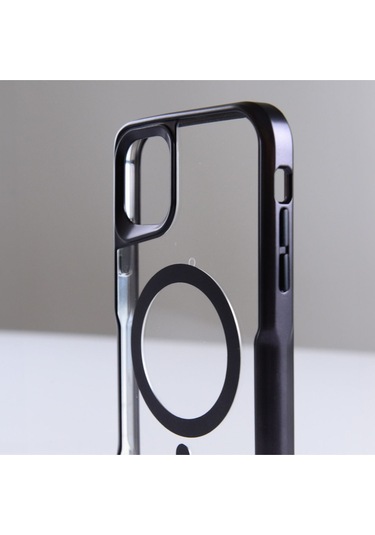 Merci Mt- 14 Pro Uyumlu Elegance Megasafe Destekli Telefon Kılıfı Siyah