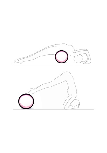 Suntek Yoga Tekerleği Pozları Yardımcı Egzersiz Kas Mor