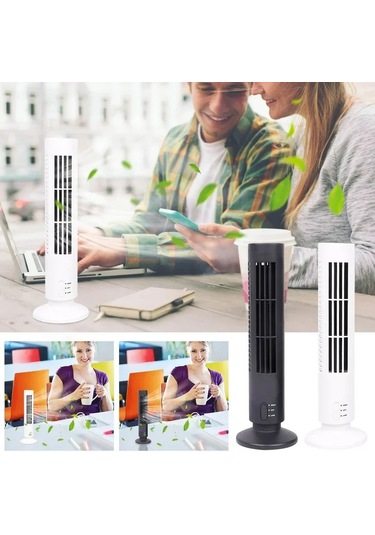 Kule Tipi Usb Elektrik Fan Yapraksız Klima Fanı