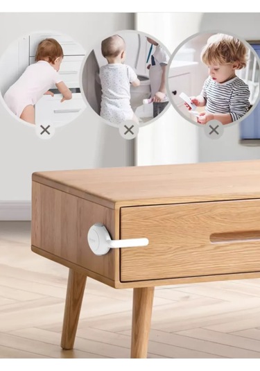 Kınderlock Mobilyalar İçin Çocuk Güvenliği Kilidi 249810585 Beyaz