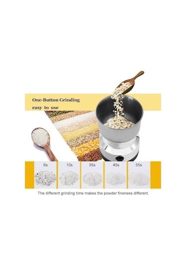 Jialan Çok Fonksiyonlu Elektrikli Öğütücü Tahıllar, Baklagiller Gümüş