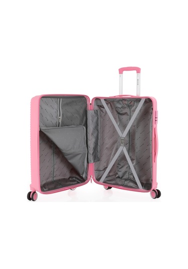 Mçs Polipropilen 3lü Valiz Seti Büyük & Kabin & Makyaj V374 S24sy1000081-set 00020 Pembe