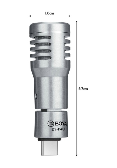 Boya By-p4u Çok Yönlü Kondenser Mikrofon Mini Mikrofon,,gümüş