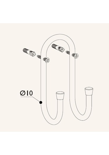 Gürçayhırdavat Gürçay Duvar Kapı Askısı 23.136.02 Siyah