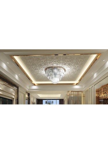 3 Boyutlu Boyanabilir Pvc Duvar Paneli Selçuklu 50-50 Cm 4 Adet-1 Metrekare