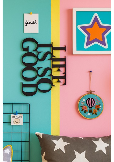 Life İs So Good Ahşap Duvar Dekorasyon Ürünü 25x20 Cm