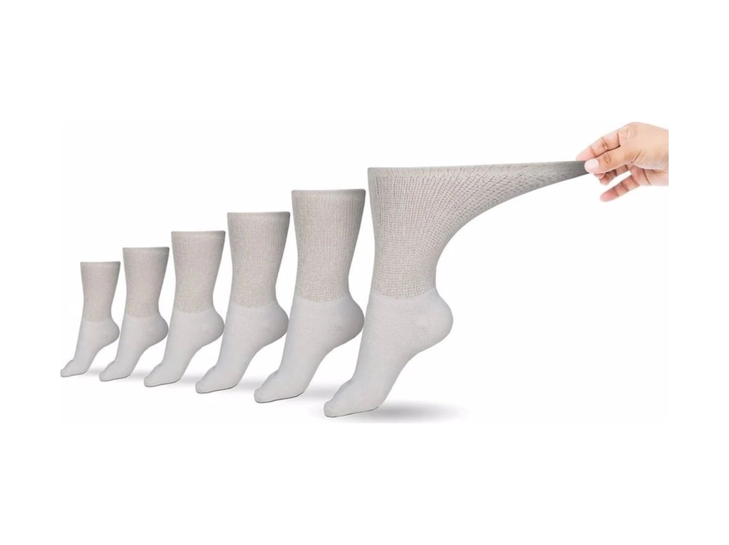 Tezzgelsin Erkek 40 - 44 Pamuklu Penye Diabetik Çorap Şeker Çorabı Lastiksiz Ve Koku Önleyici Çorap 6 Adet Gri