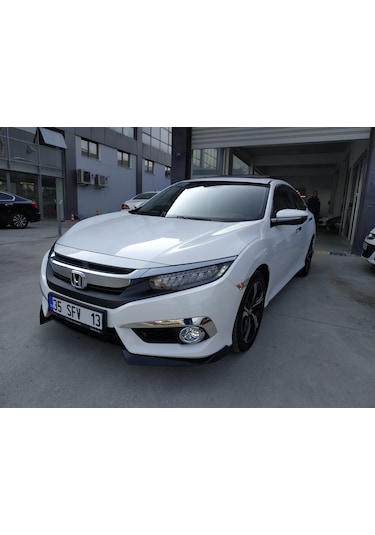 Honda Civic Fc5 Ön Tampon Flap Lip Siyah Piano Black Çıkıntılı