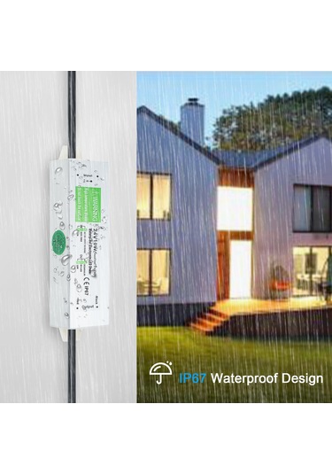 Yifomall 24v 24w Ip67 Su Geçirmez Dış Mekan Led Gönüllü Kaynak - Kısa Devre, Aşırı Yük Ve Aşırı Gerilim Korumalı - Ac90-250v Girişli Alüminyum Kasa