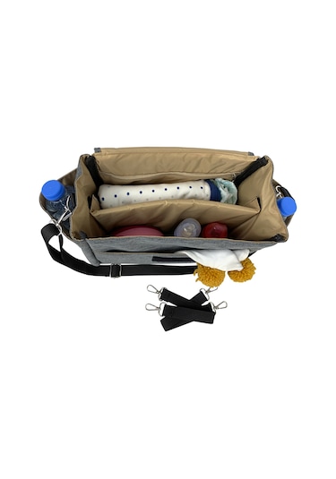 Bye Bye Stroller Bag Bebek Arabası Düzenleyici Çanta Gri