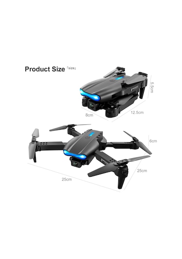 Samdoo Üç Yönlü Engel Engelleme K3 E99 Güncellenmiş Drone: 4k Kamera, İz Uçuş, 3d Döndürme, Kol Çekimi Ve Gömme Çanta İle Tek Pil, Siyah