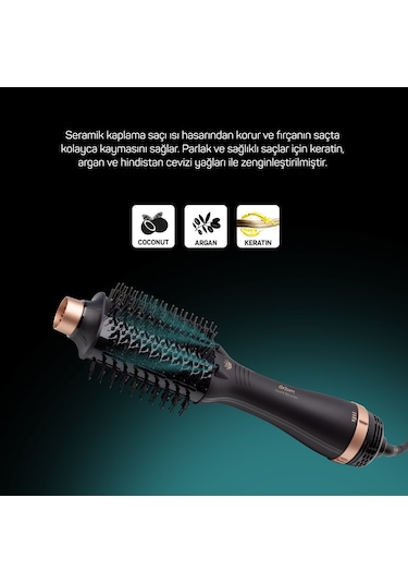 Arzum AR5083 Volume Pro Ultra Hava Üflemeli Şekillendirici ve Düzleştirici Fırça