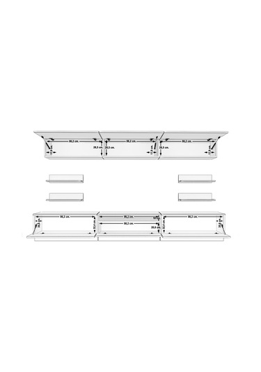 Decoraktiv Trendstyle 8y Mdf Tv Ünitesi Tv Sehpası Pera - Beyaz