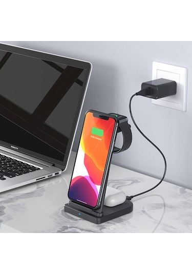 Ally 15 W 3 In 1 Wireless Kablosuz Şarj Standı