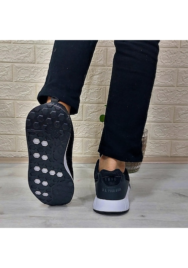 U.s.polo Janko Siyah Faylon Hafif Taban Erkek Spor Ayakkabı Siyah