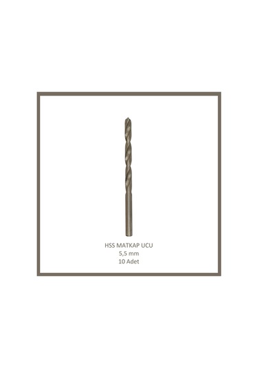 Hss Matkap Ucu 5,5 Mm, Metal, Ahşap, Plastik İçin 10 Adet