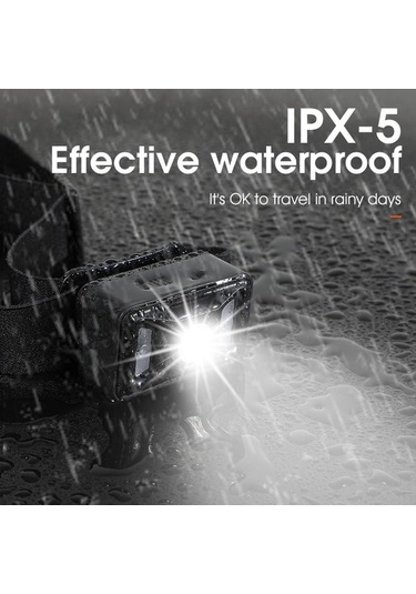 Ebitda El Serbest Sensörlü Kafa Lambası - Ipx5 Su Geçirmez, Hafif Siyah Abs+pc Siyah