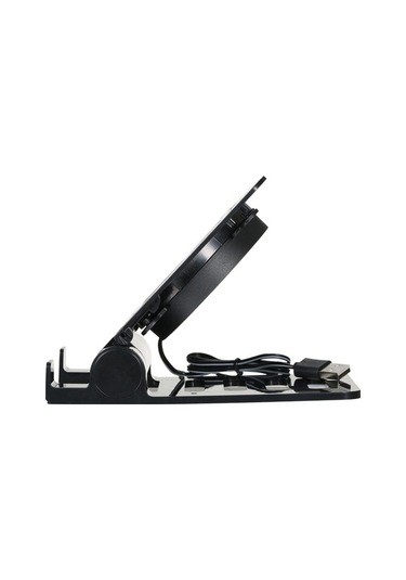 Fastbuy Siyah Cep Telefonu Tablet Soğutma Stantı, Ayarlanabilir Fanlı Düşük Gürültülü Evrensel Tutucu