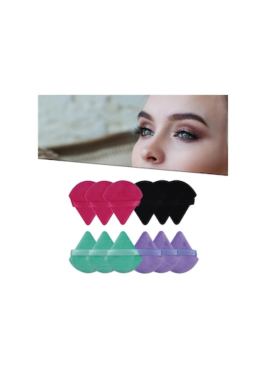 Suntek 12 Adet Üçgen Pudra Kama Şekli Göz Altı Köşeleri