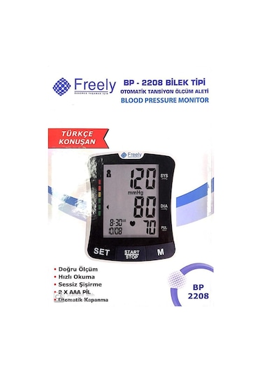 Freely BP-2208 Bilekten Ölçer Konuşan Tansiyon Aleti