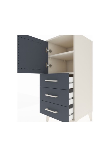 Hyperion Komodin 2 Raflı 3 Çekmeceli Tek Kapaklı 44x44x106 Ay... Aytaşı