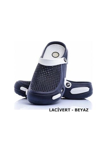 Akınalbella 087 Ortopedik Doktor Hemşire Hastane Sabo Terliği - Lacivert - Beyaz