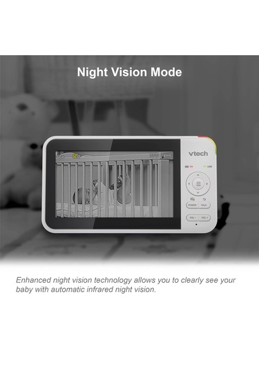 Vtech Vm924 Uzaktan Pan-tilt-zoom Videolu Bebek Monitörü, 5 Inc Ekran