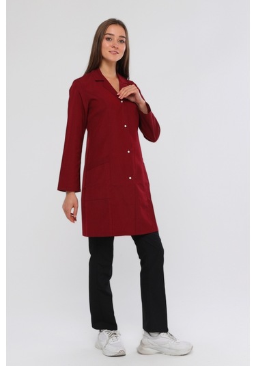 Uniprom Kadın İş Önlüğü Temizlik Görevlisi Hademe Aşçı Stajyer Bordo