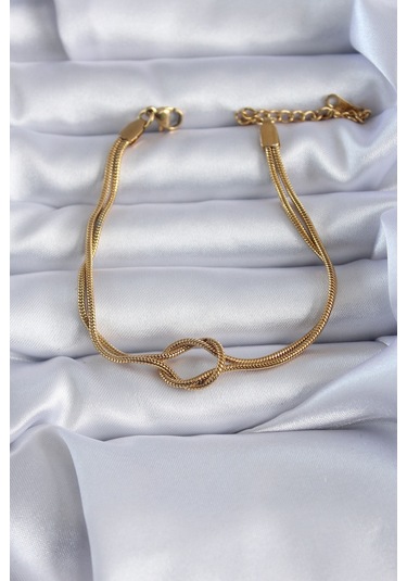 Ezoconcept 316l Çelik Gold Renk Düğüm Model Kadın Bileklik Çok Renkli