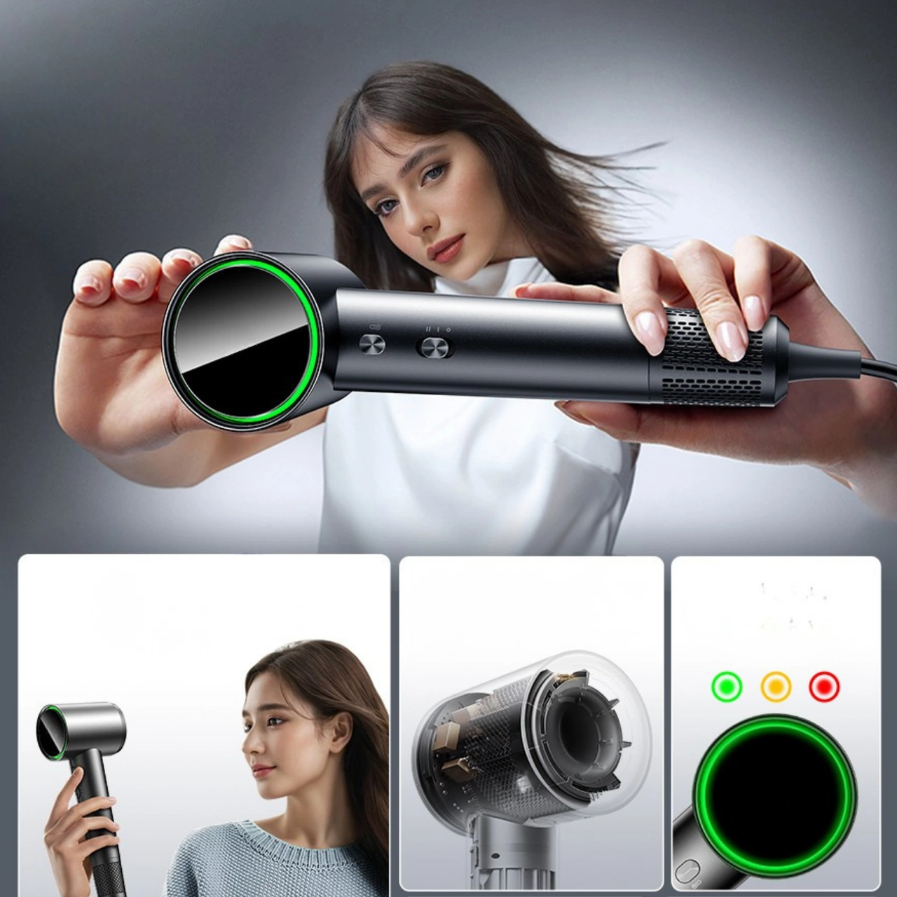 Nettech Nt-sk01 Profesionel Ev-ofis-okul Saç Kurutma Makinesi - Gri