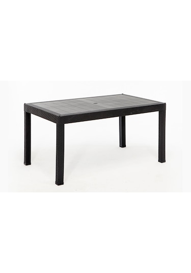 Rattan 90x150 Camsız Antrasit Masa