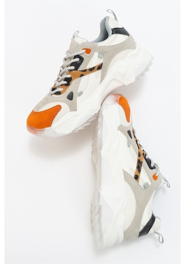 Luvishoes Lecce Turuncu Desenli Kadın Spor Ayakkabı Turuncu