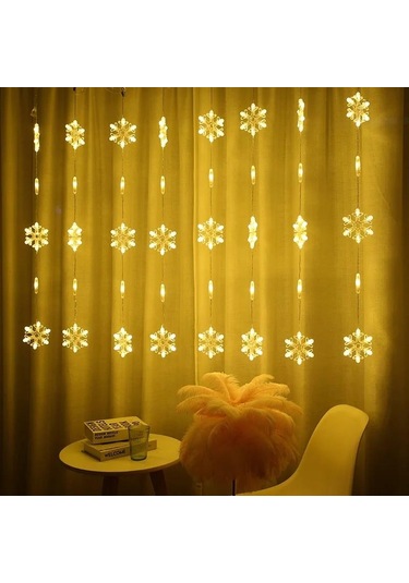 3 Metre Kartanesi Saçaklı Led Işığı Sıralı Perde Led Aydınlatması Günışığı Animasyonlu