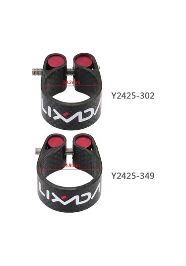 Kosona Karbondan Hafif Dayanıklı Bisiklet Oturma Direği Klem 34.9mm - 30.8/31.6mm Uyumlu Kilitleme Somunu Çok Renkli