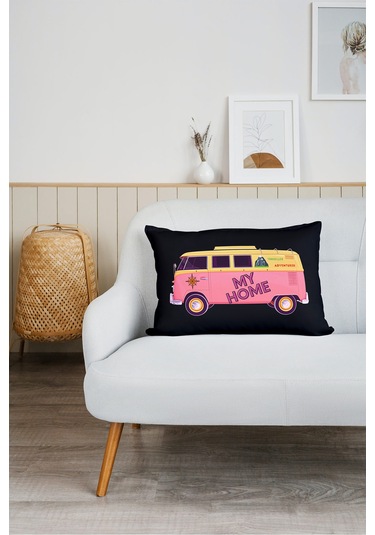 Karavan Camping Baskılı Tv Battaniyeli Opsiyonel Dekoratif Hediye Yastık Battaniye 2in1 Gifts-1 Çok Renkli