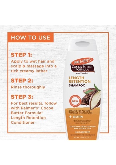 Palmer's Cocoa Butter Formula Biotin Length Retenti 400 ml Şampuan